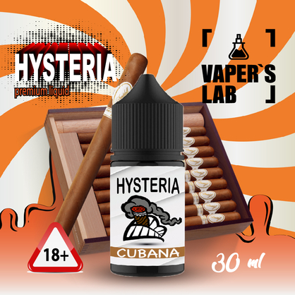 Фото, Видео на жижу на солевом никотине Hysteria Salt "Cubana" 30 ml