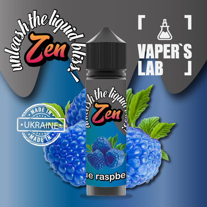 Фото жижа для вейпа без никотина дешево zen blue raspberry