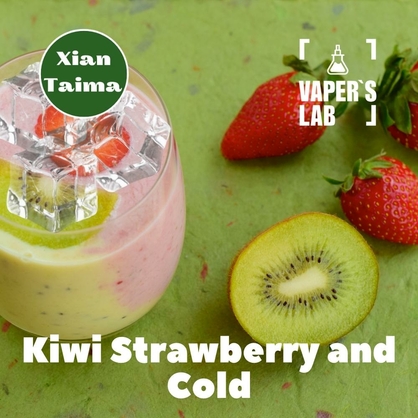 Фото, Відеоогляди на Аромки для вейпів Xi'an Taima "Kiwi Strawberry and Cold" (Ківі з полуницею та холодком) 