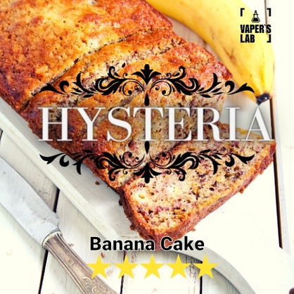 Фото, Відео на Безнікотинову рідину Hysteria Banana Cake 30 ml