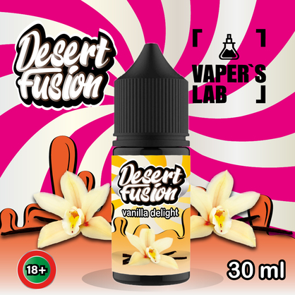 Фото сольова жижа top dessert fusion salt vanilla delight 30 ml