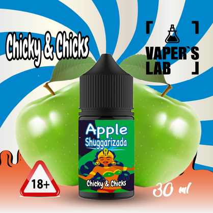 Фото, Видео жижи для подсистем Chicky Salt "Apple shuggarizada" 30 ml