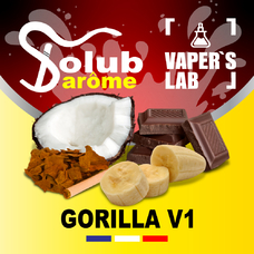 Ароматизатори для вейпа Solub Arome Gorilla V1 Банан кокос шоколад та тютюн