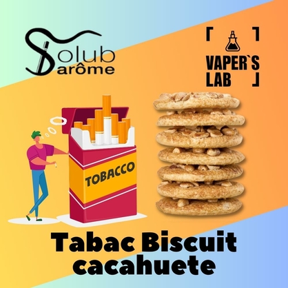Фото, Видео, Ароматизаторы для вейпа Solub Arome "Tabac Biscuit cacahuete" (Табак и арахисовое печенье) 