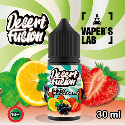 Фото жидкость для пода dessert fusion salt zesty lemonberry 30 ml