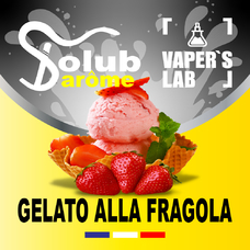 Ароматизаторы для жидкости вейпов Solub Arome Gelato alla fragola Клубничное мороженое