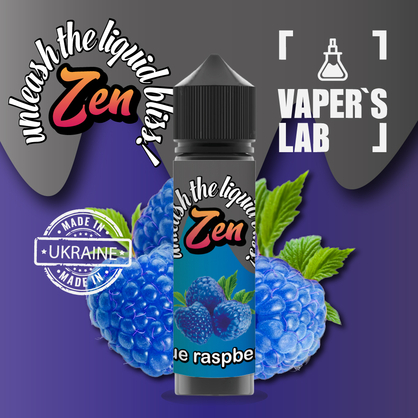 Фото жижа для вейпа без никотина дешево zen blue raspberry