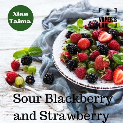 Фото, Видео, Ароматизатор для вейпа Xi'an Taima "Sour Blackberry and Strawberry" (Кислая ежевика и клубника) 