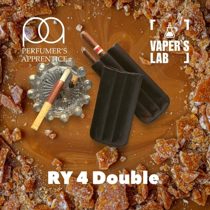 Фото, Видео, Премиум ароматизаторы для электронных сигарет TPA "RY4 Double" (Табак с карамелью) 