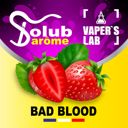 Фото, Відеоогляди на Ароматизатор для самозамісу Solub Arome "Bad blood" (Полунична цукерка) 