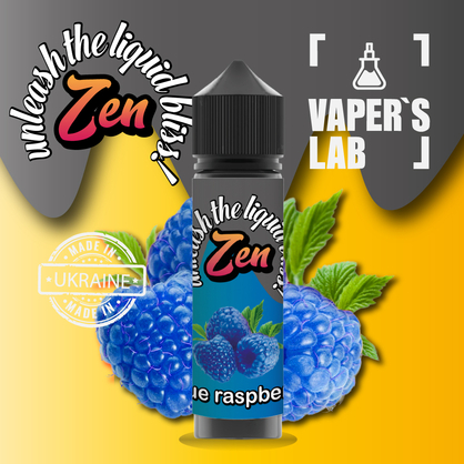 Фото жижа для вейпа без никотина дешево zen blue raspberry