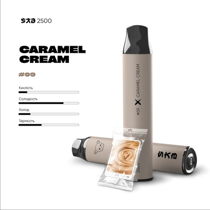 Фото, Видео для одноразовой электронной сигареты Caramel cream (крем карамель) 