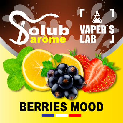 Фото, Відеоогляди на Ароматизатори для вейпа Solub Arome "Berries Mood" (Лимон смородина полуниця та м'ята) 