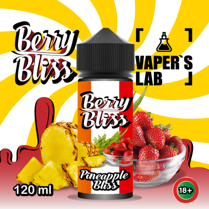 Фото жижі для вейпа berry bliss pineapple bliss 120 мл (полуниця, ананас)