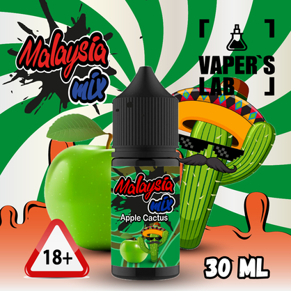 Фото сольова жижа для пода malaysian mix salt apple cactus 30 ml