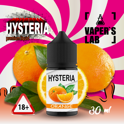 Фото, Видео жижи для под систем Hysteria Salt "Orange" 30 ml