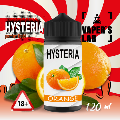 Фото заправка для вейпа без никотина hysteria orange 100 ml