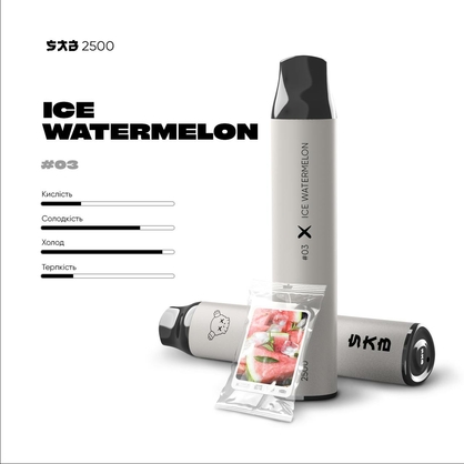 Фото, Відео, для одноразової сигарети Ice watermelon (крижаний кавун) 