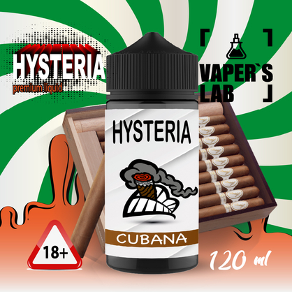 Фото рідина для електронних сигарет з нікотином. hysteria cubana 100 ml