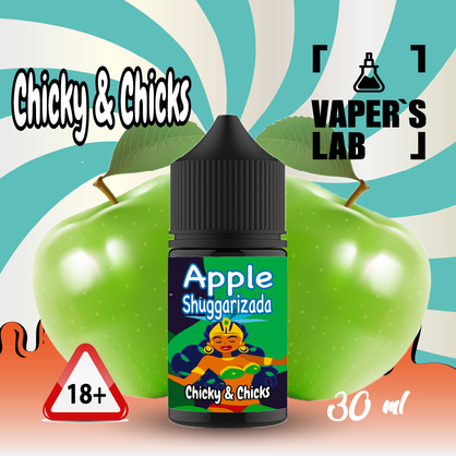 Фото, Видео жижи для подсистем Chicky Salt "Apple shuggarizada" 30 ml