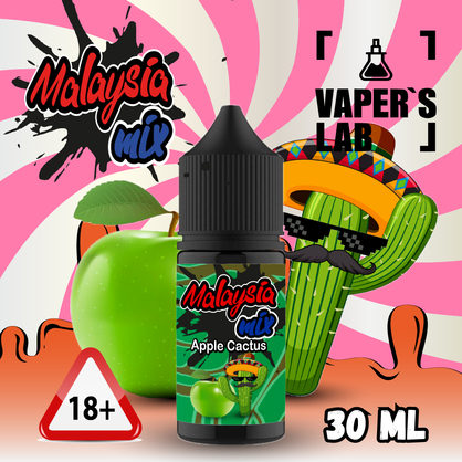 Фото сольова жижа для пода malaysian mix salt apple cactus 30 ml