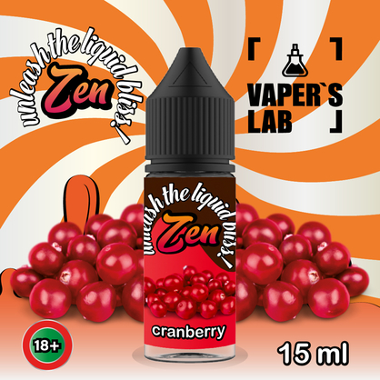 Фото, Видео жидкость для пода ZEN Salt Cranberry 15 ml