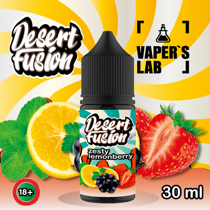 Фото жидкость для пода dessert fusion salt zesty lemonberry 30 ml