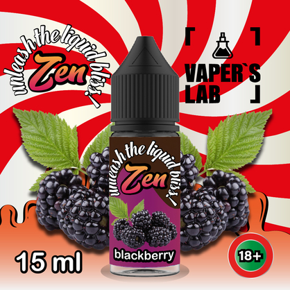 Фото, Видео на солевую жижу для пода ZEN Salt Blackberry 15 ml