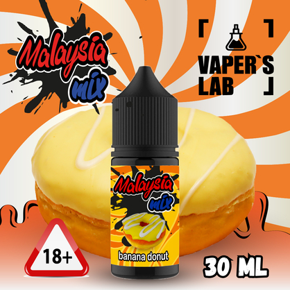 Фото жидкость для под систем malaysian mix salt banana donut 30 ml