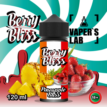 Фото жижі для вейпа berry bliss pineapple bliss 120 мл (полуниця, ананас)