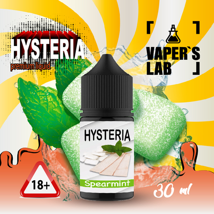 Фото, Видео на жидкость для pod Hysteria Salt "Spearmint" 30 ml