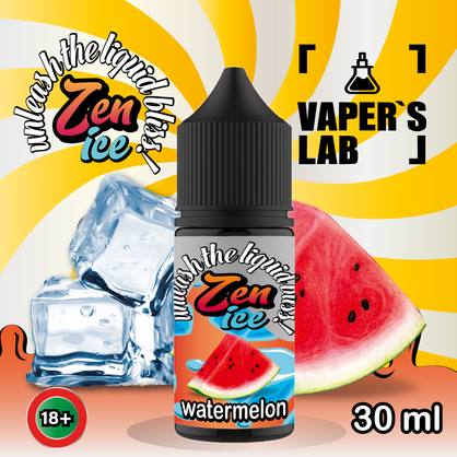 Фото сольова жижа top zen salt ice watermelon 30ml