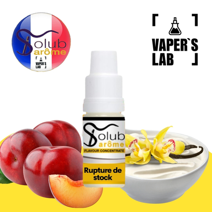 Фото, Видео, Премиум ароматизатор для электронных сигарет Solub Arome "Rupture de stock" (Слива с ванильным кремом) 