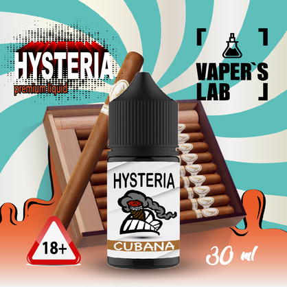 Фото, Видео на жижу на солевом никотине Hysteria Salt "Cubana" 30 ml