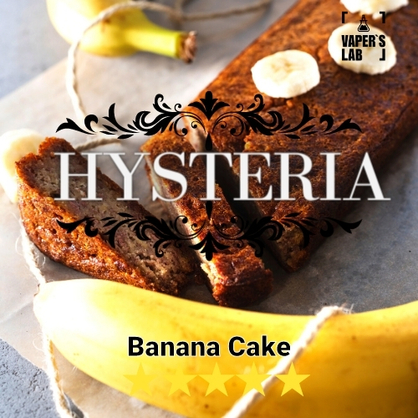 Фото, Видео на Жидкости для вейпа Hysteria Banana Cake 30 ml