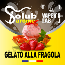 Ароматизатори для вейпа Solub Arome Gelato alla fragola Полуничне морозиво