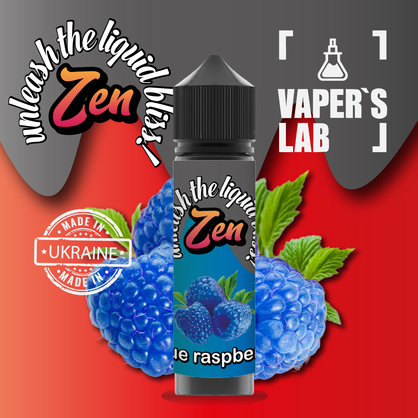 Фото жижа для вейпа без никотина дешево zen blue raspberry