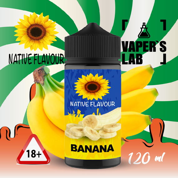 Відгуки  жижа для вейпа без нікотину native flavour banana 120 ml