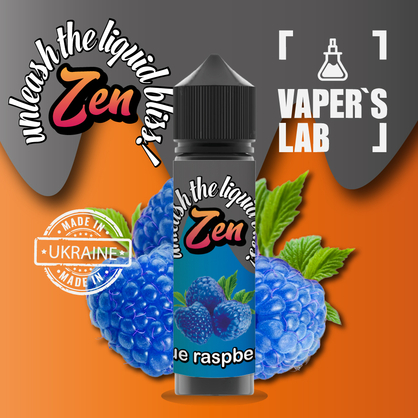 Фото жижа для вейпа без никотина дешево zen blue raspberry