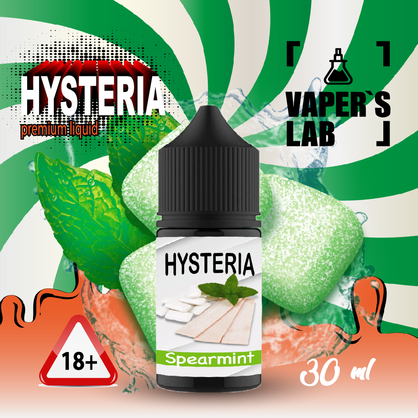 Фото, Видео на жидкость для pod Hysteria Salt "Spearmint" 30 ml