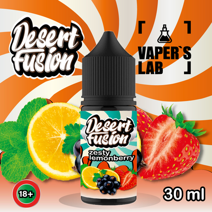 Фото жидкость для пода dessert fusion salt zesty lemonberry 30 ml