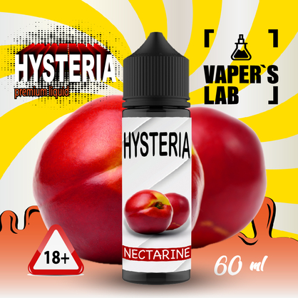 Фото заправка для вейпа без никотина hysteria nectarine 60 ml