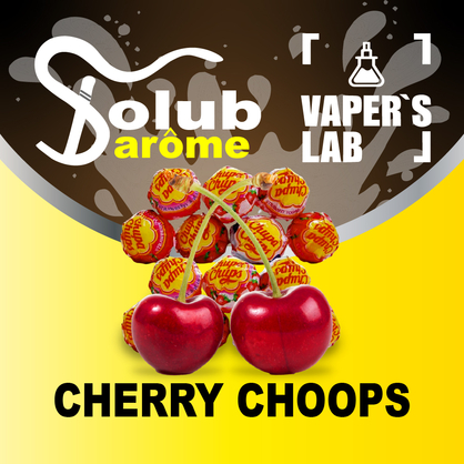 Фото, Видео, Ароматизаторы для вейпа купить украина Solub Arome "Cherry choops" (Вишневая кола в чупа-чупсе) 