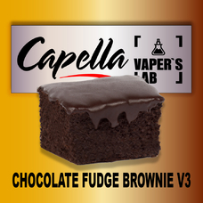 Аромка для вейпа Capella Flavors Chocolate Fudge Brownie v3 Шоколадне тістечко Брауні v3
