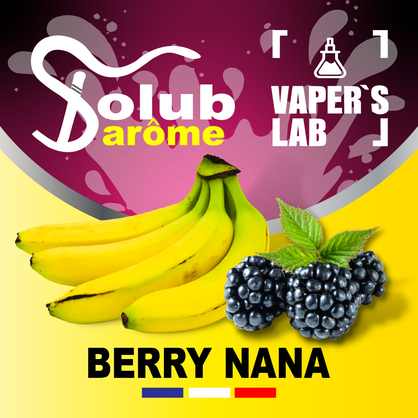 Фото, Відеоогляди на Кращі смаки для самозамісу Solub Arome "Berry nana" (Банан та ожина) 