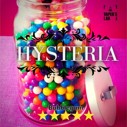 Фото рідина для вейпа без нікотину hysteria bubblegum 30 ml