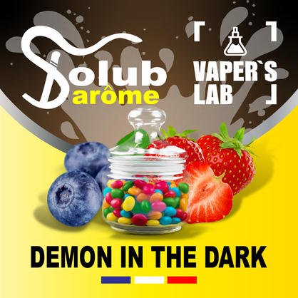 Фото, Видео, Арома для самозамеса Solub Arome "Demon in the dark" (Черника клубника и жвачка) 