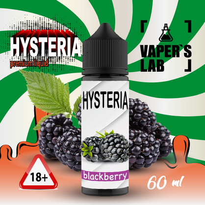 Фото заправка для вейпа з нікотином hysteria blackberry 30 ml