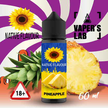 Фото заправки до вейпа native flavour pineapple 60 ml