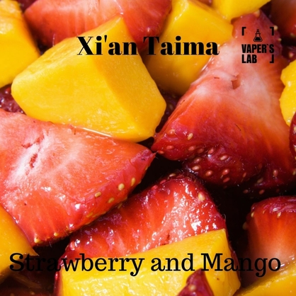 Фото, Відеоогляди на Натуральні ароматизатори для вейпа Xi'an Taima "Strawberry and Mango" (Полуниця манго) 